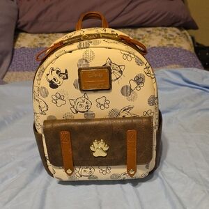 Loungefly Cream and Brown Disney Backpack